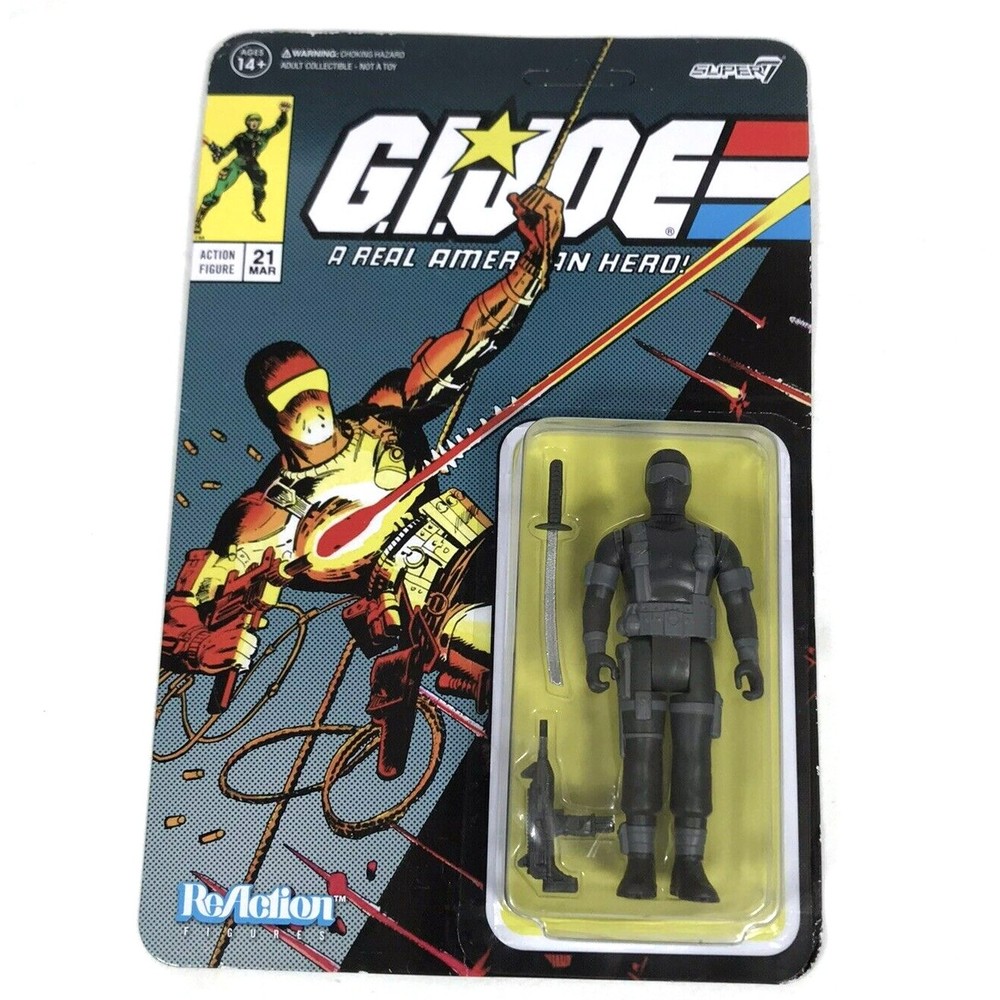 G.I. Joe SNAKE EYES 3.75" Super7 ReAction Wave 2 Action Figure Exclusive